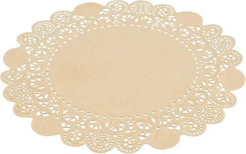 Vista 97 de Restaurantware Pastry Tek Blondas de Encaje de 4 x 4 Pulgadas 100 Vajilla Decorativa - Blondas de Mesa Desechables Redondas de Papel Negro