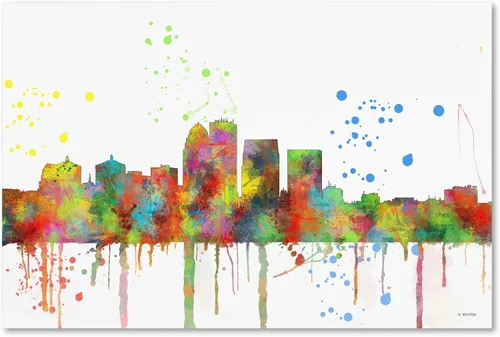 Vista 12 de Trademark Fine Art - Lienzo decorativo con texto en inglés "Louisville