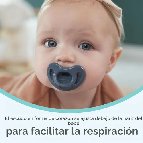 Vista 5 de NUK Chupetes de ortodoncia cómodos 100% de silicona, 0-6 meses, Blue Fashion, colección Timeless, 5 unidades Azul Surtido