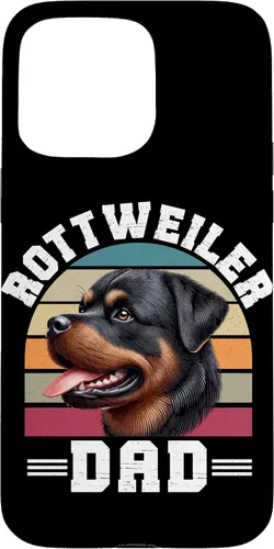 Vista 28 de Rottweiler Dad Rottie Father Dog Parent Father's Day Retro Case for iPhone 16
