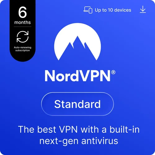 Vista 25 de NordVPN Plus, 10 Devices, 1-Year, VPN & Password Manager Software Bundle, Digital Code