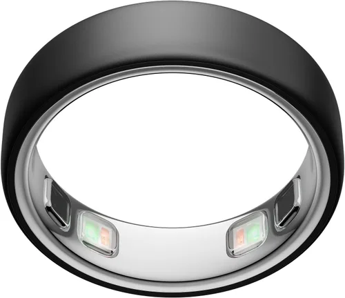 Vista 13 de Oura Ring 5 Smart Wearable - Plata - Talla 9 - Rastreador de actividad Plateado