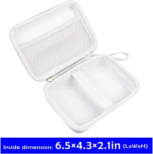 Vista 2 de Khanka - Funda rígida de viaje compatible con Canon SELPHY QX10 Compact Square Photo Printer (color blanco)