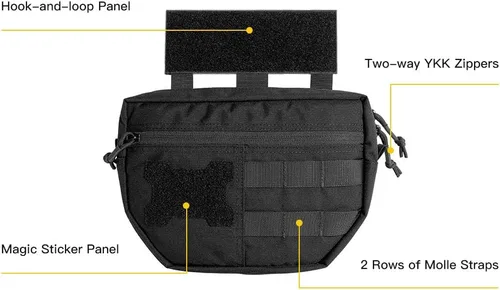 Vista 3 de EXCELLENT ELITE SPANKER Bolsa táctica de descarga, bolsa de herramientas Molle con gancho y bucle de transporte Kit bolsa para chaleco táctico
