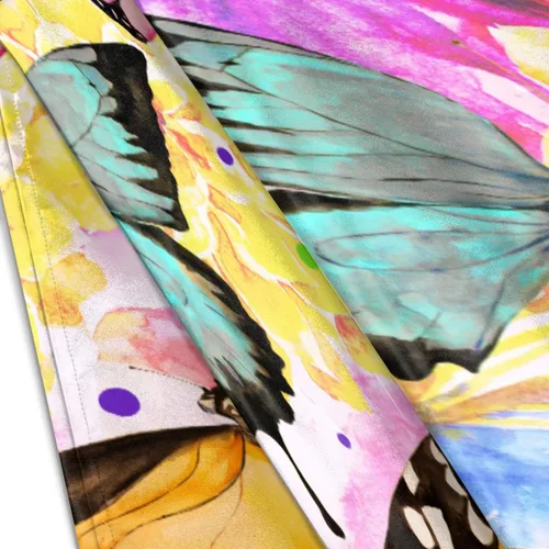 Vista 3 de Funda de almohada de satén con cierre de sobre, para cabello y piel, funda de almohada de seda tamaño estándar, mariposas de acuarela, fundas