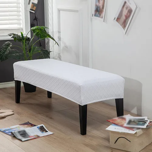 Vista 28 de Fundas de banco rectangulares, funda extraíble para silla de comedor, ajuste suave, universal, elásticas, antipolvo, lavable, protector de asiento