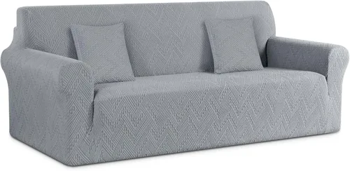 Vista 34 de Ruaozz Funda elástica para sofá de 1 pieza, fundas para sofá de 3 cojines, funda universal antideslizante para sofá, funda lavable de jacquard