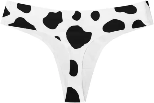 Vista 2 de Poetesant Tanga de bolsillo para mascotas para mujer, linda ropa interior de cintura baja con estampado 3D, sin costuras, sexy, tanga en T