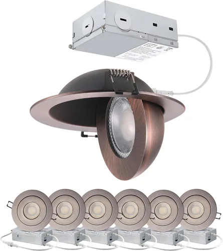Vista 16 de POPANU 7W luces LED empotrables de 3 pulgadas con cardán giratorio, luz descendente direccional ajustable en 360°, iluminación de embutido regulable