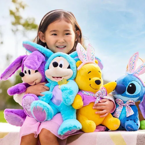 Vista 4 de Disney Stitch - Conejo de Pascua de felpa, pequeño de 9 12 pulgadas, para niños y niñas, animales esponjosos, perfecto relleno de cesta de Pascua