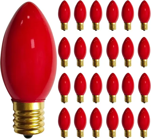 Vista 19 de Paquete de 50 bombillas de Navidad multicolor C9, bombilla de base Varios