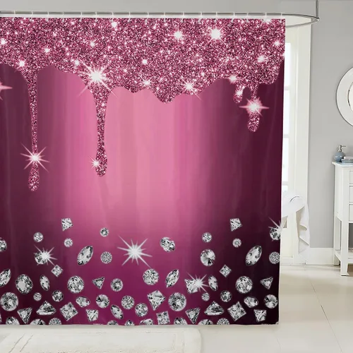 Vista 31 de Cortina de baño de flores de margarita para niños y niñas, cortina de ducha floral para decoración de baño, 72 x 72 pulgadas, retro, floral