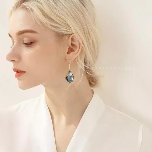 Vista 2 de Aretes de piedra natural para mujer, con piedras curativas, hipoalergénicas, ligeros, colgantes de múltiples estilos, joyería para regalo de fiesta