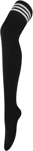 Vista 8 de DRESHOW Extra Long High Thigh Socks Striped Over Knee Thin Tights Long Stocking
