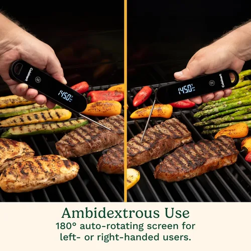 Vista 6 de Cuisinart LED Digital Pro - Termómetro de lectura instantánea, ambidiestro calibrado, impermeable, termómetro de carne para el hogar y la parrilla