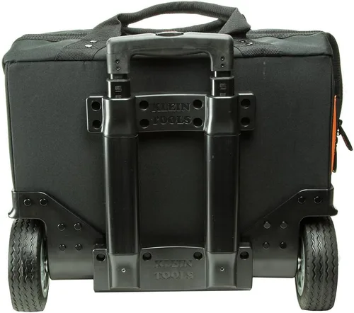 Vista 9 de Klein Tools 55452RTB Bolsa de herramientas, resistente al agua, organizador de almacenamiento de herramientas que rueda sobre ruedas resistentes