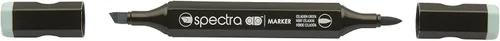 Vista 13 de AD Marker Chartpak Spectra, Tri-Nib y cepillo de doble punta, verde manzana, 1 cada uno (S044AD)