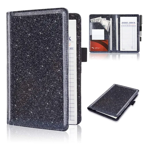 Vista 20 de ACdream - Libretas de servicio para camarera, libreta de anotación de comensales, lindo organizador de piel y cartera, para presentar la cuenta