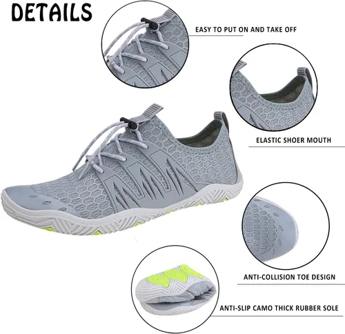 Vista 2 de Zapatos de agua para hombre y mujer, secado rápido, calcetines acuáticos, zapatos de buceo para playa, natación, surf, piscina, yoga, viajes, al