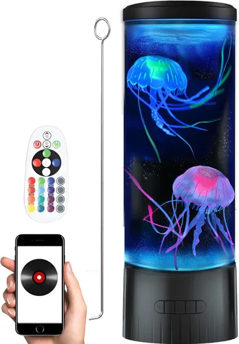 Vista 10 de CALOVER Regalos para niños, hombres, mujeres, amigos, familia, lámpara de medusa, luz nocturna para niñas, niños, hogar, oficina, dormitorio