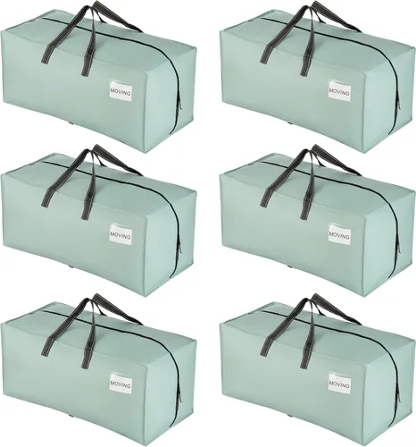 Vista 50 de VENO Paquete de 2 bolsas de mudanza, correas de mochila, mudanza, cajas de almacenamiento universitario, con tapas, resistentes, extragrandes, asas