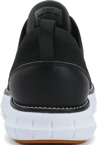 Vista 3 de SVNKE Zapatos de vestir de malla para hombre, zapatos casuales de negocios, con cordones, zapatos Oxford ligeros, transpirables, cómodos, suela