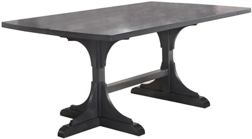Vista 3 de Best Quality Furniture Juego de comedor de madera gris 7pc con asientos de tela de lino gris claro