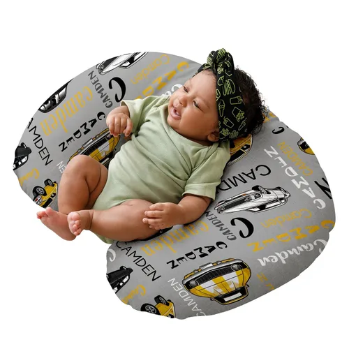 Vista 16 de Funda de almohada de lactancia personalizada con patrón de automóvil, funda de almohada para lactancia materna para biberón o lactancia materna
