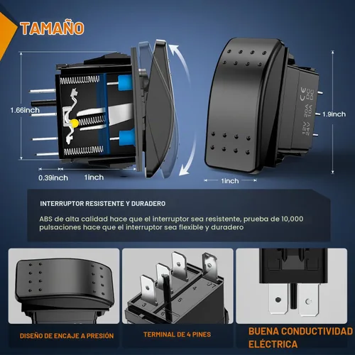 Vista 5 de Nilight Interruptor de 3 vías de encendido y apagado, control de palanca basculante, una sola carga desde dos ubicaciones separadas, interruptores