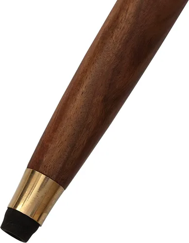 Vista 8 de Bastón de madera con mango de latón con diseño vintage Victoria