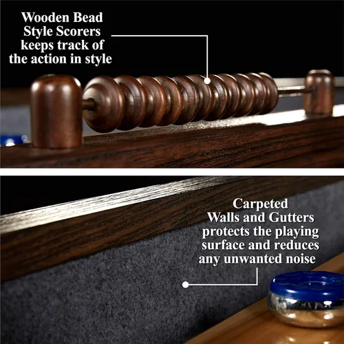 Vista 5 de Barrington Billiards 12' Webster Shuffleboard Table with Scratch-Resistant Playfield and 8 Puck Set