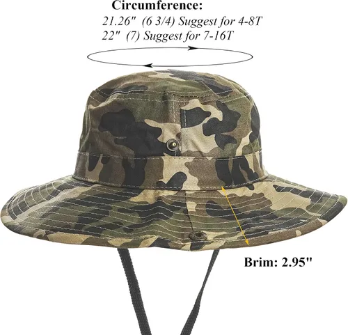 Vista 4 de Sombrero de camuflaje para niños de 2 a 14 años