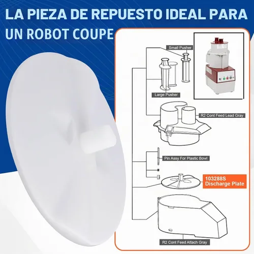 Vista 3 de 103288 Placa de descarga para robot Coupe R2N procesador de alimentos