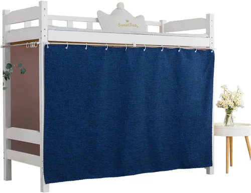 Vista 7 de Cortinas opacas para litera de fondo sólido, tela de privacidad, tamaño individual, tamaño individual para hombres, mujeres, estudiantes de collage