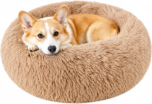 Vista 12 de Camas de gato para gatos de interior, cama lavable de 20 pulgadas en forma Azul marino