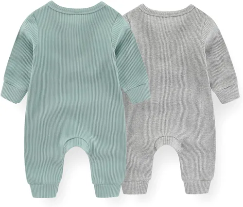 Vista 10 de ZAV Mono de manga larga unisex para bebé, niño y niña, 2
