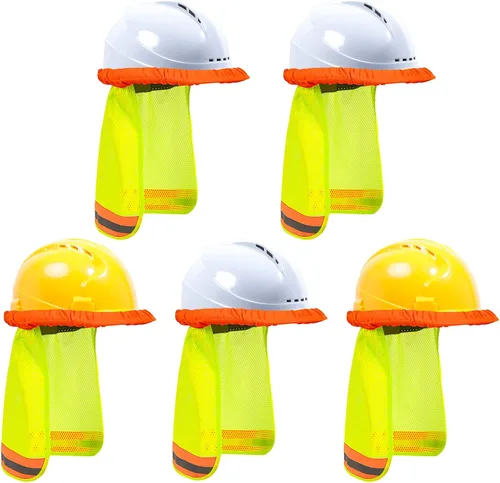 Vista 9 de TCCFCCT Parasol para sombrero duro, escudo de cuello de ala completa, 2 paquetes, casco duro no incluido