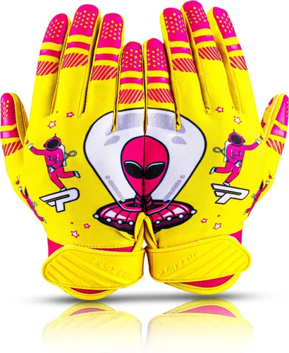 Vista 10 de Alien Grip Infinite Pro Edition - Guantes de fútbol Endless Game - GripPro Tech para adultos, niños y jóvenes, guantes de fútbol sin pelar, siempre