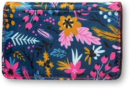 Vista 6 de Big Skinny Funda para tarjetas de teléfono con bloqueo RFID con cierre magnético, Floraberry