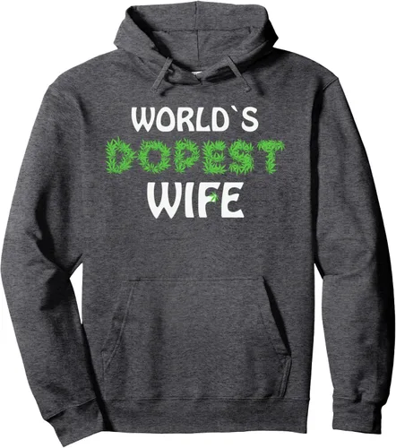 Vista 3 de Worlds Dopest Wife Marihuana Pot Ganja Weed Cannabis Cannabis Sudadera con capucha, Negro