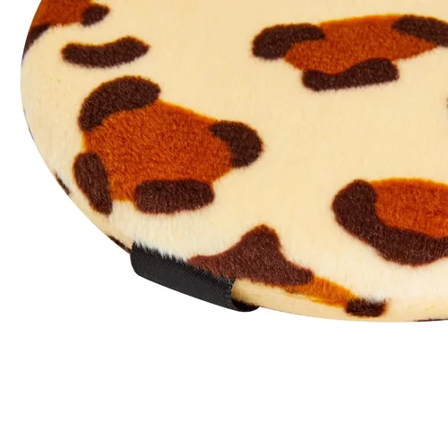 Vista 6 de Glamlily Polvo con estampado de leopardo, aplicadores de maquillaje de poliéster de espuma suave, almohadillas de maquillaje con estampado