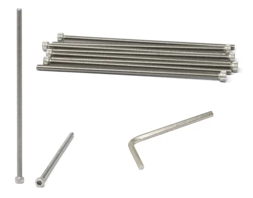 Vista 187 de iexcell Kit de tornillos de cabeza hexagonal de acero inoxidable 304, 100 unidades M2 x 0.157 in, paso de rosca de 0.016 in