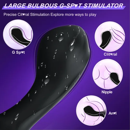 Vista 5 de Juguetes sexuales de succión con vibrador para adultos, vibradores de succión de rosa de doble estimulación con 9 modos de vibración y succión