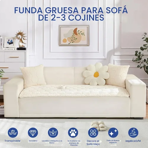 Vista 4 de GKXLH Funda de Sofá Gruesa Nueva Lavable - Fundas de Sofá Universales de Franela Suave 2 3 4 Plazas, Funda de Sofá Antideslizante, Fundas de Asiento