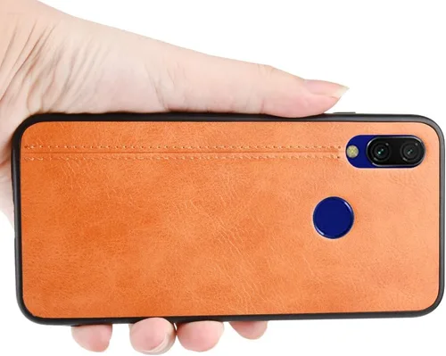 Vista 6 de Funda de teléfono para Xiaomi Redmi Note 7, Funda para Xiaomi Redmi Note 7 Funda protectora de cuero PU estilo vaca, funda antideslizante a prueba