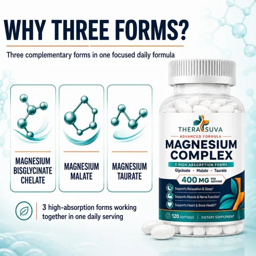 Vista 4 de Complejo de magnesio elemental 400mg, alta absorción 120 cápsulas blandas