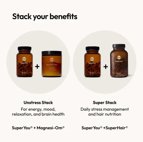 Vista 9 de Moon Juice SuperYou Suplementos de Ashwagandha con Rhodiola, Shatavari y Amla - Reductor de Cortisol para Energía, Estado de Ánimo, Enfoque y Apoyo