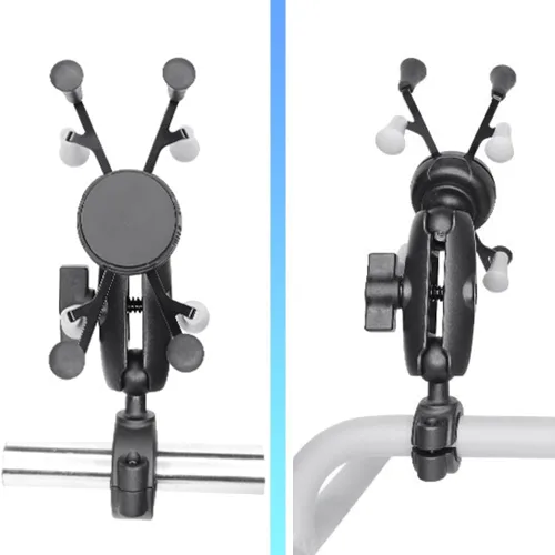 Vista 5 de Strg Soporte para teléfono con brazo de doble enchufe compuesto (mediano) compatible con componentes de bola RAM B de 1 pulgada, soporte de teléfono