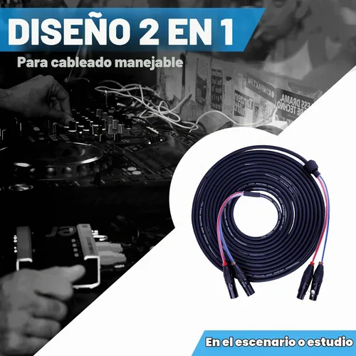 Vista 4 de Toronce - Cable profesional multimedia de 4 canales, 4 pares macho a hembra, cable de extensión de audio equilibrado XLR de 3 pines