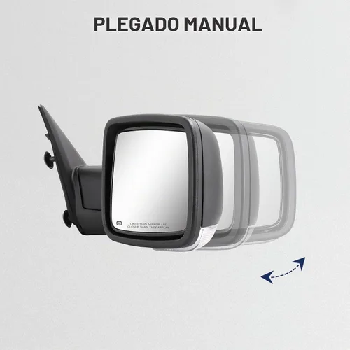Vista 6 de Sanooer - Par de espejos laterales para Dodge Ram 1500 y 10-18 2500-3500 Sin pintar